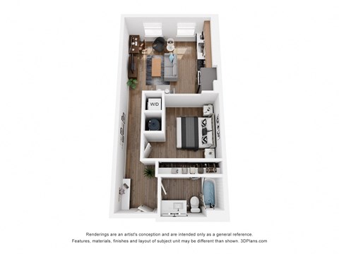 bedroom floor plan of a 2103 sq ft  apartment